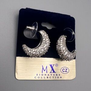 Signature Collection CZ Silver Earrings